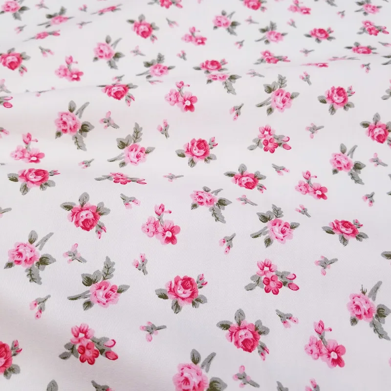Цветочная печать серии хлопок саржевая Ткань DIY шитье Лоскутная Ткань ручной работы Домашний текстиль постельные принадлежности мягкая хлопковая ткань