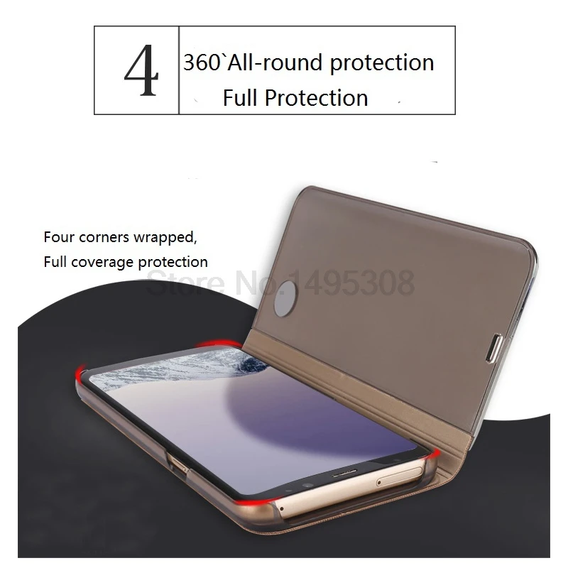 Зеркальный чехол для Xiaomi Mi A1 A2 5X 6 X 5C Mix2 Note 3 Y1 Redmi 5 Plus 4 4X 5A Prime Pro Smart|case for xiaomi|flip casecase