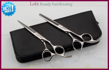 

9CR Japanese 440c Hair Cutting Scissor Set , Professional Hair Shear Couple For Barber Good Design With Scissor Bag Clips,Comb