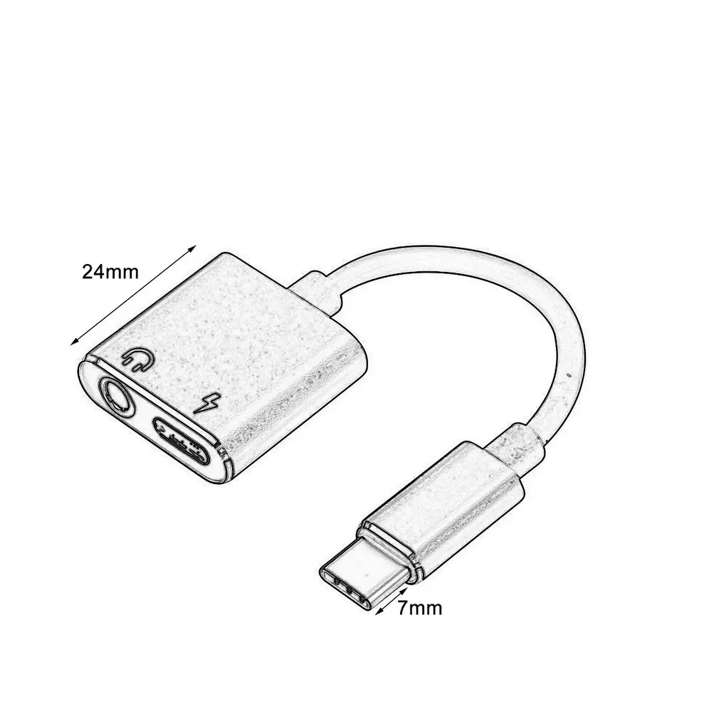 Кабель-Переходник USB C на Jack 3,5 Тип C Кабель-адаптер 2-в-1 Тип usb C 3,5 мм аудио преобразователь для наушников кабель для зарядки с адаптером