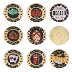 Металлический покер карты гвардии Техасский Холдем чипы памятная карта позолоченная монета подарок