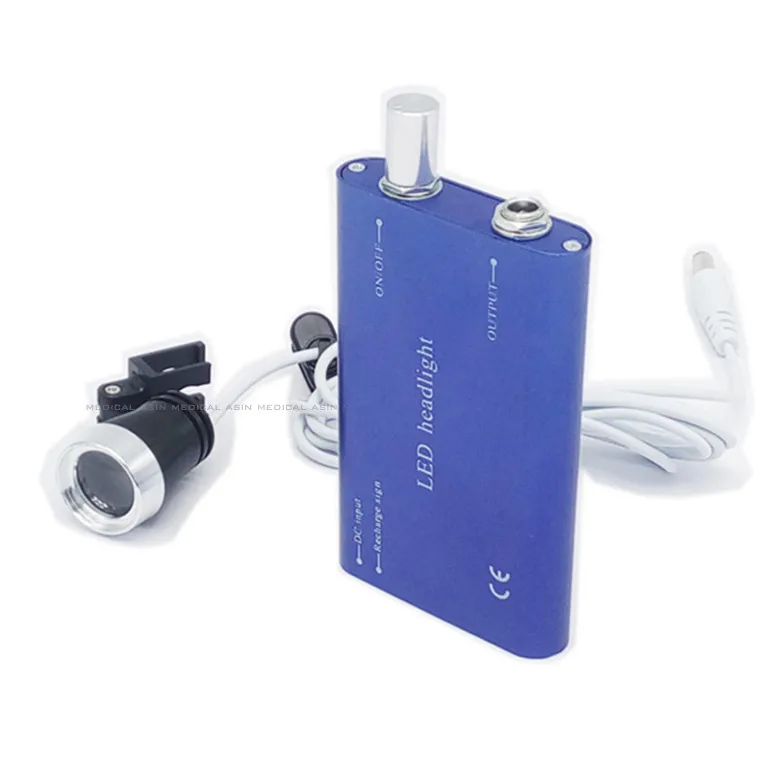 

2016 New Arrival 1 pcs x Portable LED Headlight Lamp Blue for Dental Lab Surgical Medical loupes glass