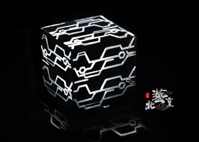Новинка, ручная работа, NieR: Automata 2B& 9 S, черная коробка, косплей, волшебный куб, светящаяся игрушка, реквизит для косплея