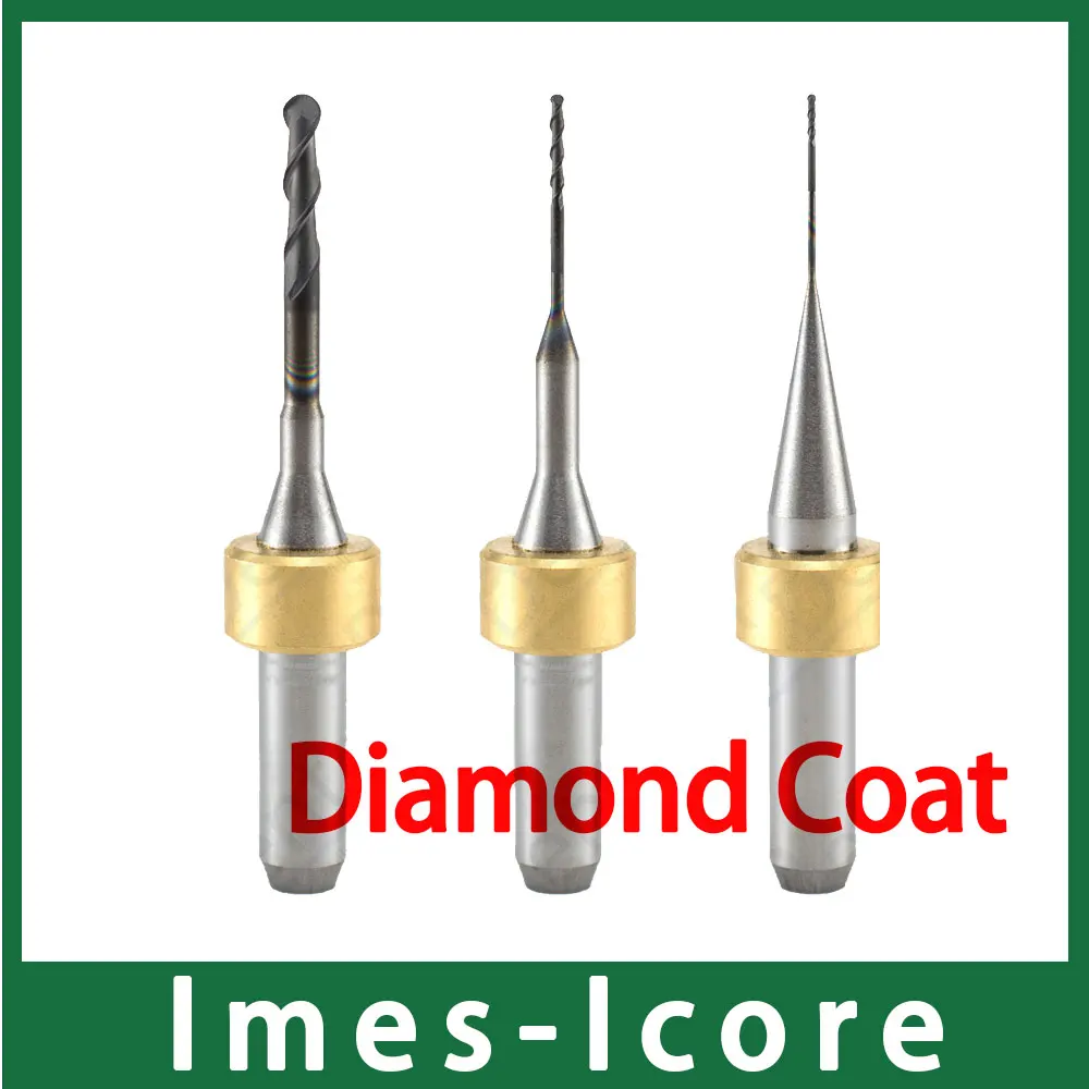 

CADCAM Milling Bur End Mill with Diamond Coat Compatible with Imes-Icore 6mm shank machines