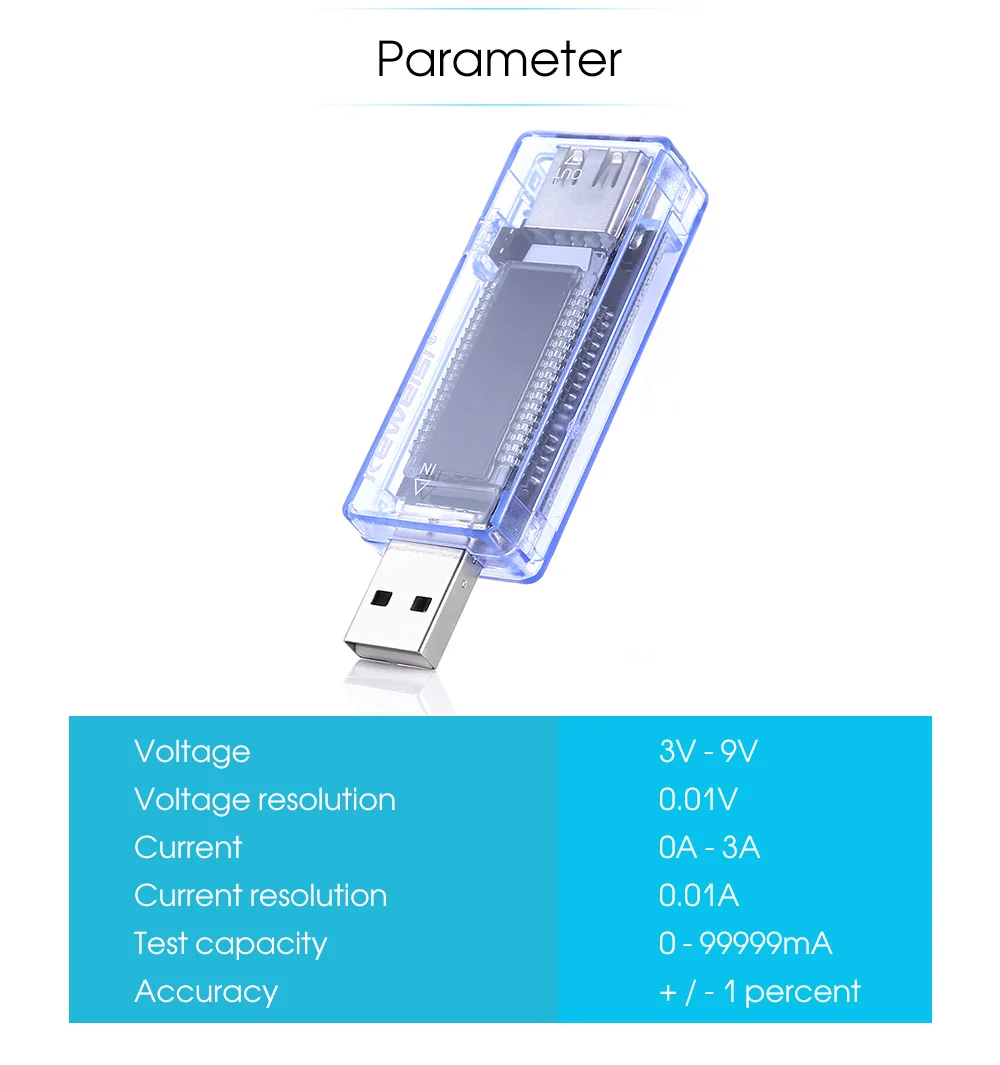 ЖК-дисплей USB 2,0 Цифровой ток напряжение доктор зарядное устройство Емкость тестер метр power Bank