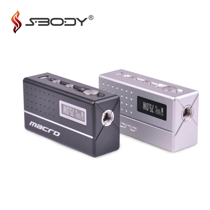 Authentic Sbody Macro DNA75 Box Mod 75w Variable Wattage Vape Box Mod Fit 18650 battery Authentic Sbody Macro DNA75 Box Mod 75w Variable Wattage Vape Box Mod Fit 18650 battery