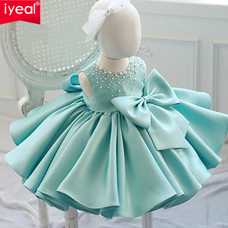 

IYEAL High Quality Flower Girl Pageant Dress Girls Elegant Tutu Baptism Wedding Princess Gown Party Dresses for 2-12 Years