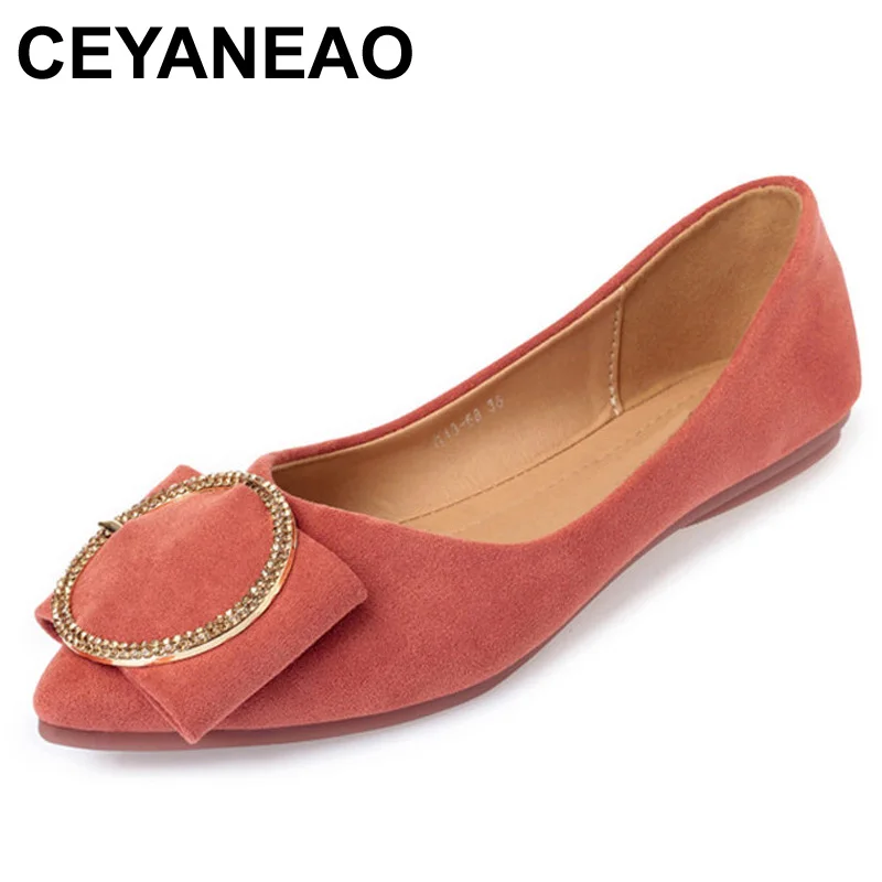

CEYANEAOLady soft sole FlatsShoes for drivepregnant woman fashionshoes Women Springsummer Shoes pointedtoe shoes rhinestoneE2036