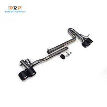 1 компл. Углеродное волокно нержавеющая сталь Автомобильный задний глушитель наконечник трубы подходит для 2013- Audi A3 A4 modifyieto S3 S4bumper