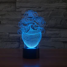 С цветочным узором в виде роз ночной Светильник дизайнерские детские топы лампа Романтический ночной Светильник ing 7 цветов Изменение светодиодные лампы для дома Декор