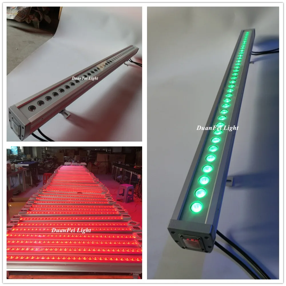 

4 lights ip65 linear led wall washer light dj led wash wall bar 24x3w 3in1 led rgb bar
