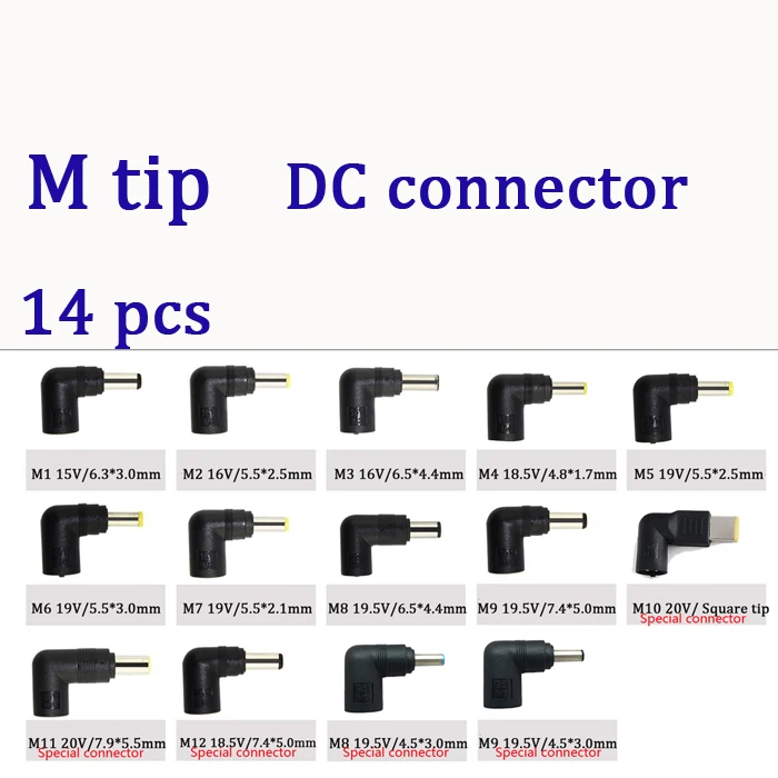 Universal tips Notebook DC Power Adapter Socket Plug Connector for Notebook Laptop 14 tips dc connectpor M TIP Universal tips Notebook DC Power Adapter Socket Plug Connector for Notebook Laptop 14 tips dc connectpor M TIP