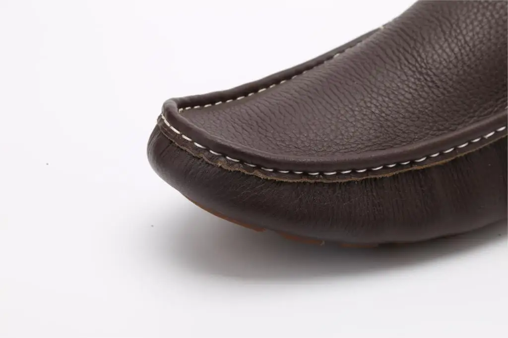 LINGGE/Брендовая обувь для отдыха; водонепроницаемые мокасины из натуральной кожи; резиновая нескользящая удобная мужская обувь; мужская обувь ручной работы; большие размеры