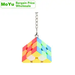 MoYu Keychain 3x3x3 Mini кубик руб 3x3 Pendant Chain оптом набор много 26/34/44PCS профессиональный Скорость куб головоломки антистресс Непоседа игрушки для