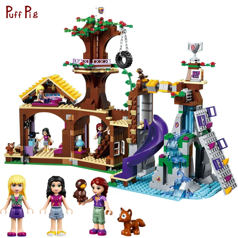 

875pcs Friends Series Tree House Building Blocks Legoingly Minecraft City Friends Girl Figures Brick Educational Toys