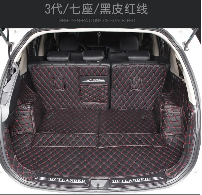 Коврик для багажника автомобиля для Mitsubishi Outlander 2013- грузовой лайнер интерьерные аксессуары ковер автомобильный Стайлинг коврик для багажника