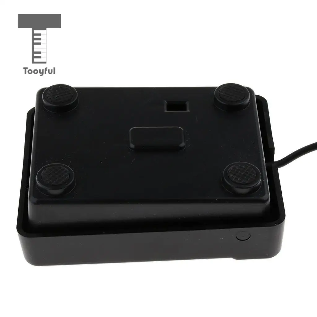 Tooyful Durable Black 6.35mm Jack Sustain Pedal Foot Switch Low Noise for 61key 88key Electronic Piano Accessory