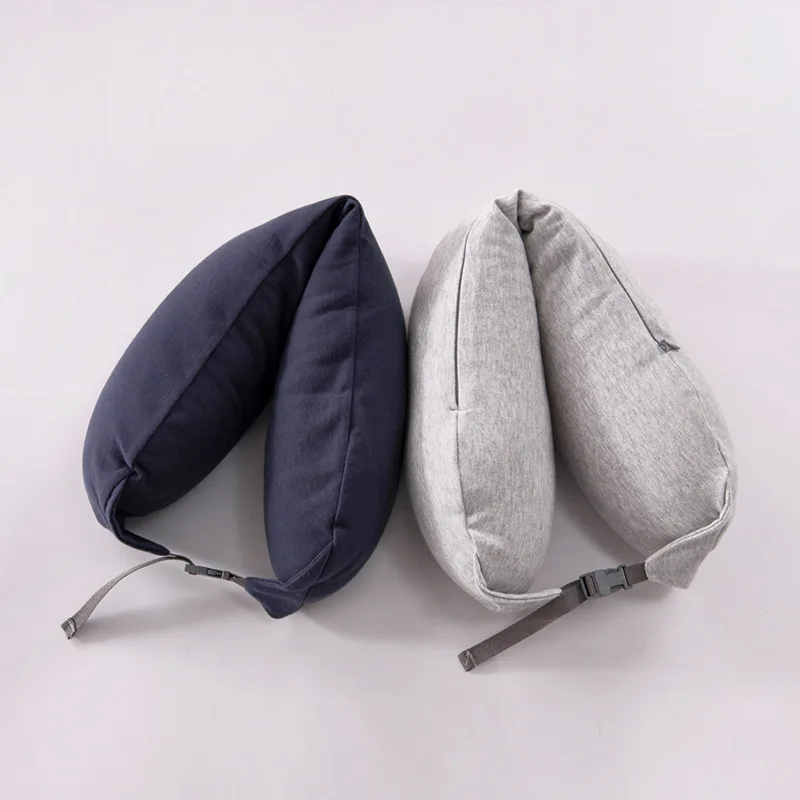 U-образная подушка для шеи, подушка для путешествий, с капюшоном