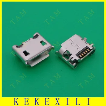 

Free shipping 100pcs/lot Btype Micro USB female socket connector 5.6x4.85 outside horn 4feet DIP 5P