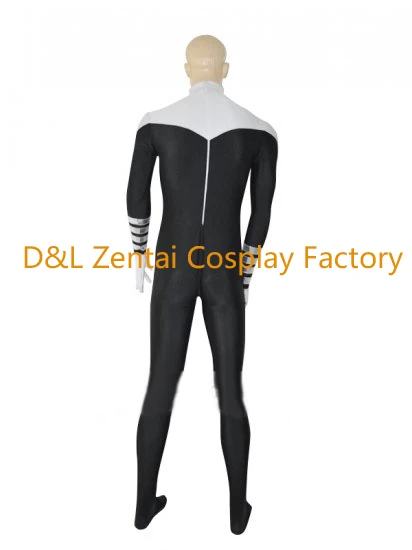  Free Shipping DHL Adult Black&White Lantern Corps DC Comics Custom Made Lycra Superhero Costume For