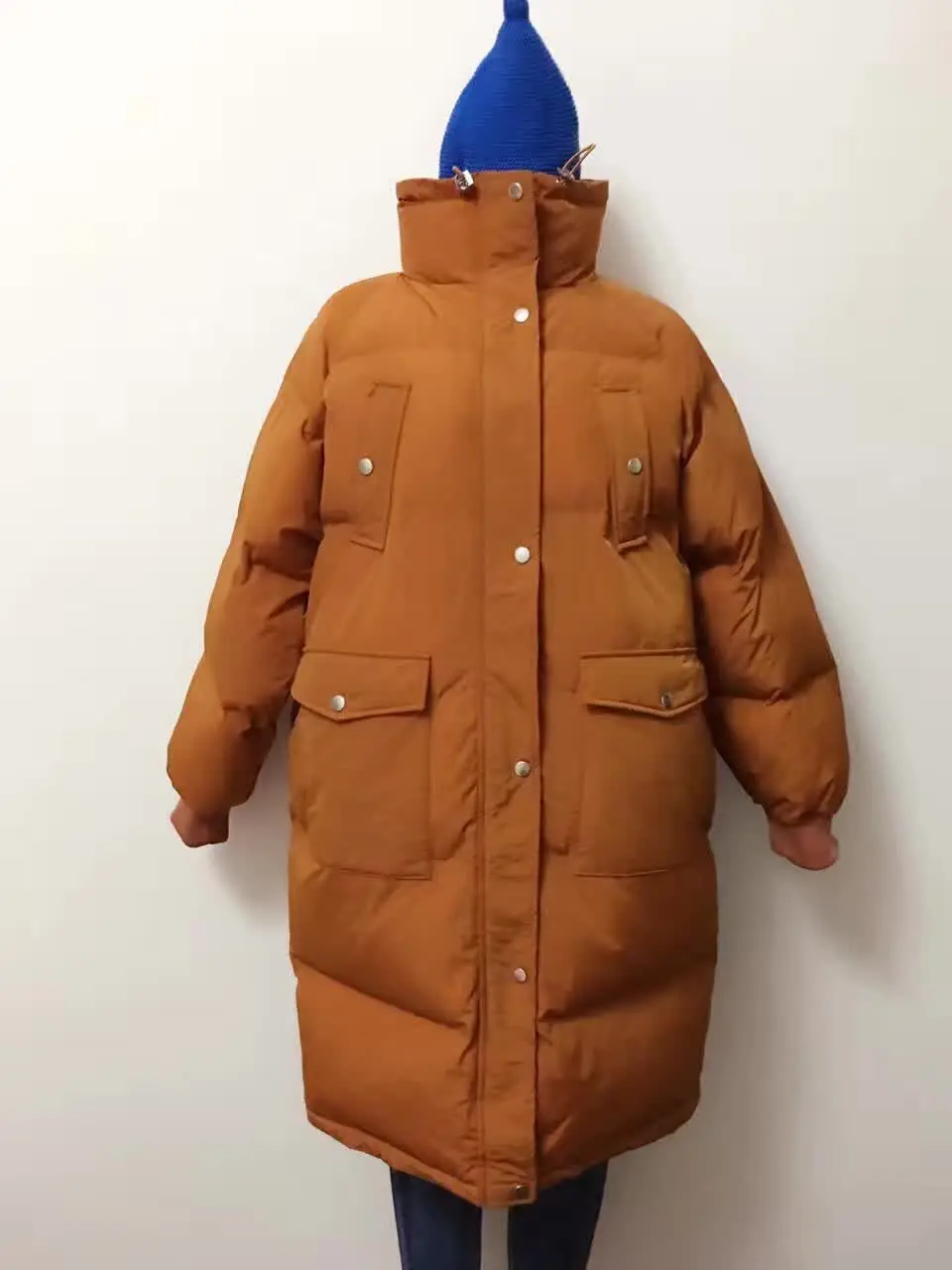 Plus size winter wadded jacket thickening cotton-padded jacket outerwear cotton-padded jacket female medium-long bread service