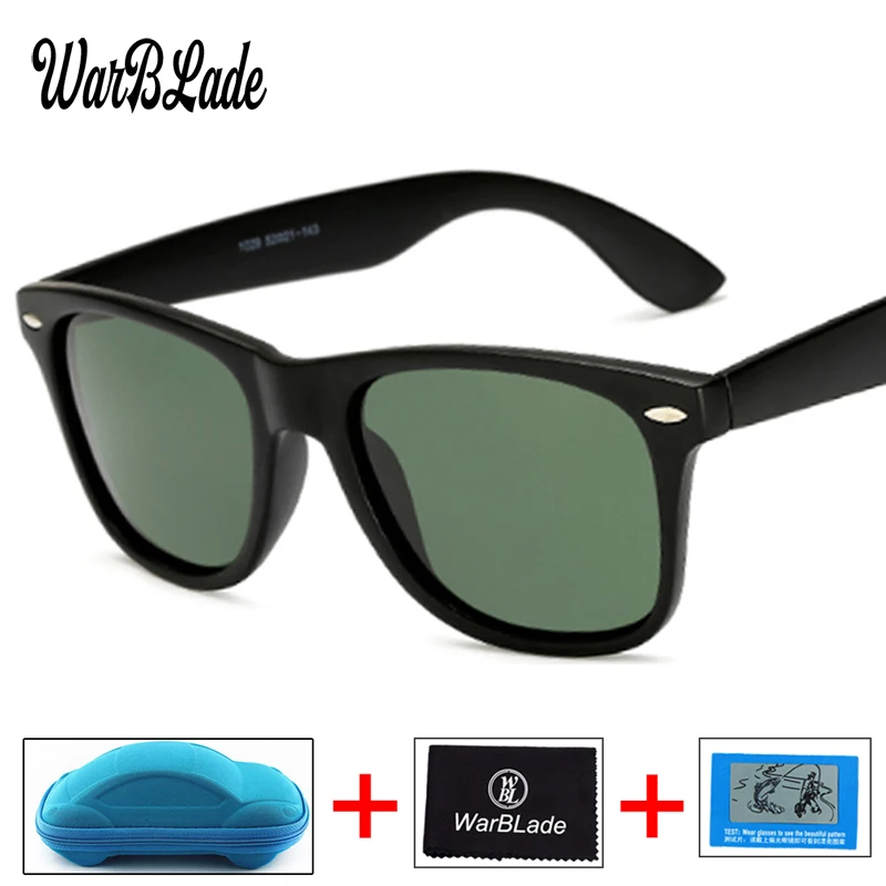 

WarBLade HD Polarized Sunglasses Men Square Night Vision Driving Sunglasses Mirror Coating Point Black Frame Eyewear Sun Glasses