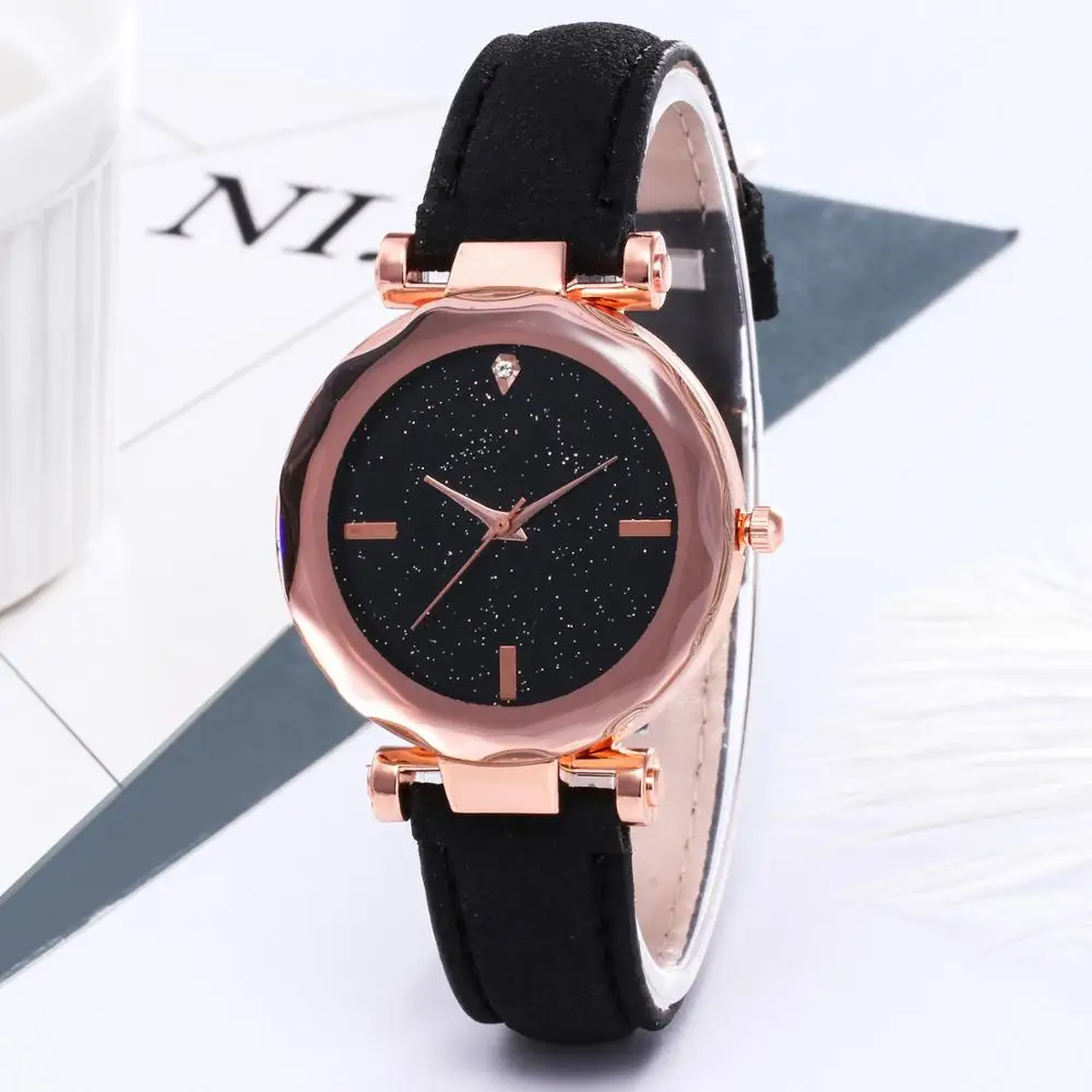 

Relojes mujer Women's Watch Fashion Luxury Ladies Watches Frosted Leather waterproof Women Watch Quartz Girls Wristwatches Clock