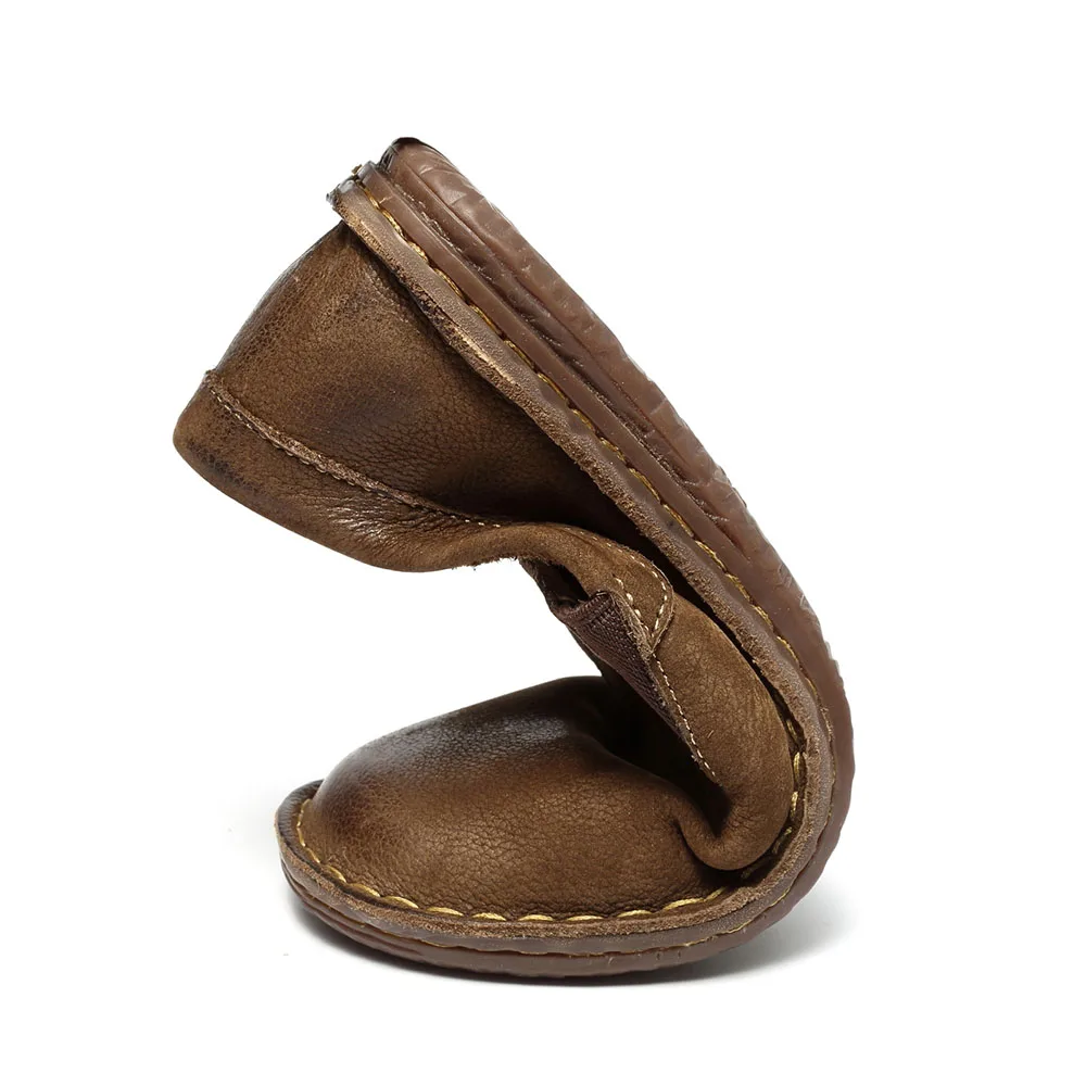 CEYANEAO/Новинка года; женская обувь из натуральной кожи с круглым носком на плоской подошве без застежки; дизайнерская 8564