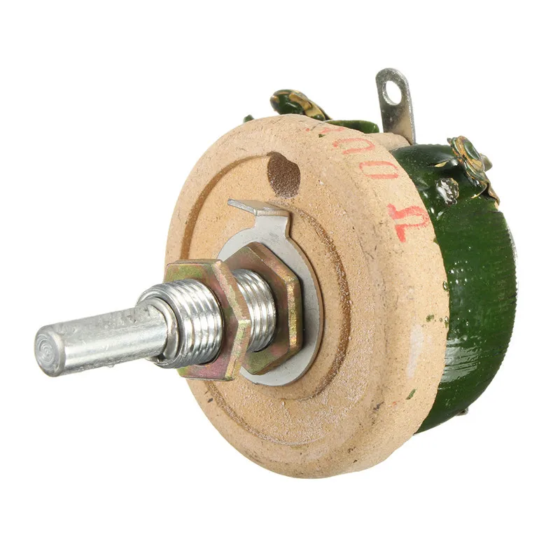 25 W 100 Ohm Wirewound Potenciómetro Resistencia Ajustable de cerámica redonda reóstato