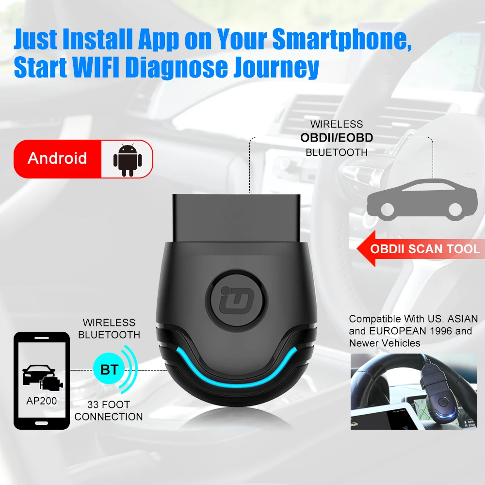 Vpecker PU 600 полная система Bluetooth OBD2 Автомобильный сканер EPB SRS SAS DPF Сброс масла PK AP200 ODB2