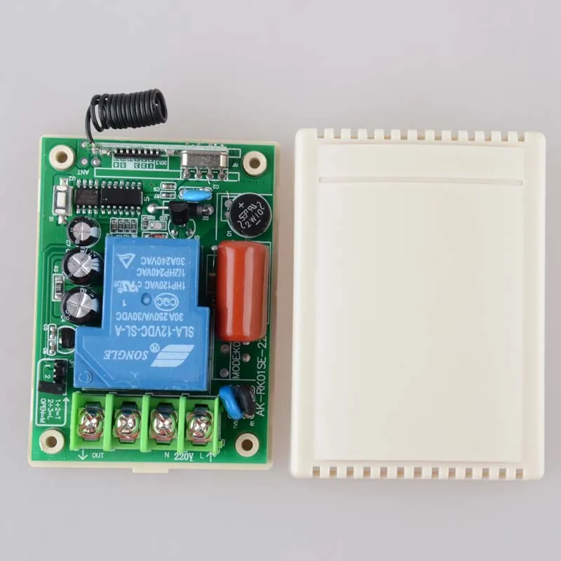 

AC 220V 30A Relay Receiver Remote Control Switch 315/433mhz learning code ASK Smart Home B*roadlink TX Receiver Light Lamp LED