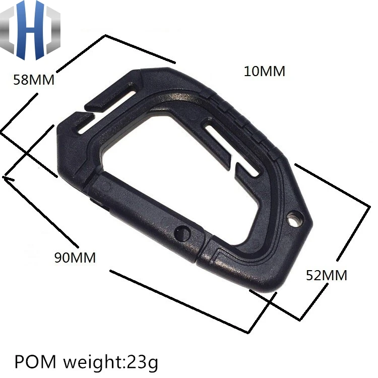 Светильник среднего размера тактика на открытом воздухе альпинистская Пряжка посылка подвесное пластиковое стальное d-кольцо быстрое подвесное EDC