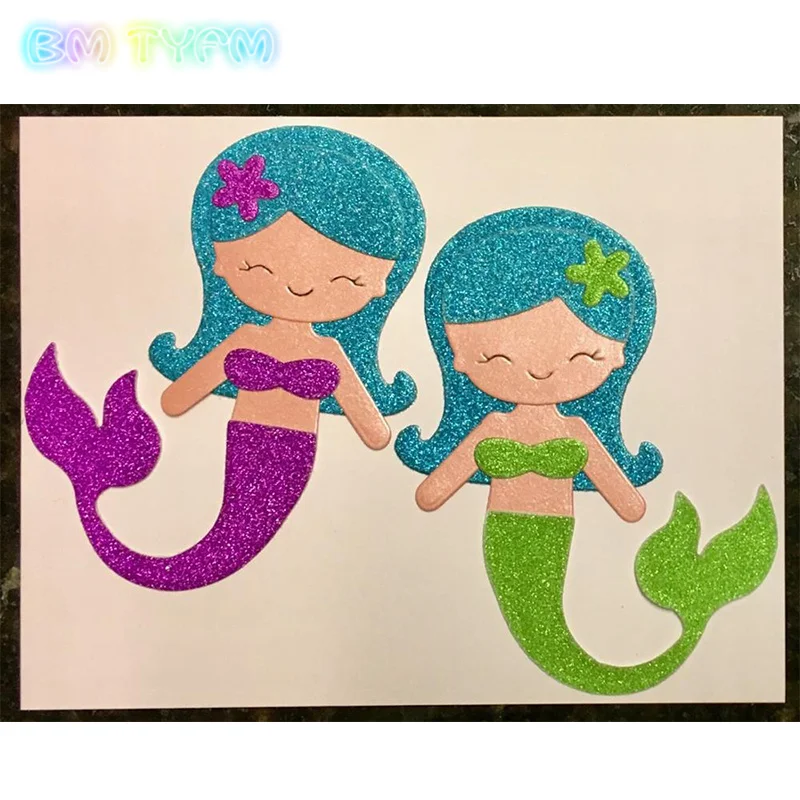 

Mermaid Stencil Metal Cutting Dies Stencils For Card Making Decorative Embossing Suit Paper Cards DIY Dies Scrapbooking
