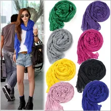 2015 New Silk Scarves Solid color shawls all-match women’s ultra long brand scarf candy color cape female scarves headband