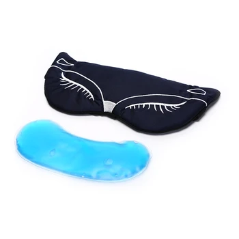 

Black Mask Bandage on Eyes 100% Natural Silk Sleeping Eye Mask Sexy Fox Eye Shade Sleep Mask for Sleeping