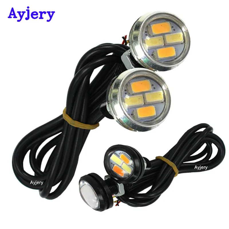 AYJERY 6 шт. 12 В постоянного тока 5730 4 SMD Автомобильные светодиодные дневные ходовые