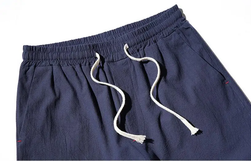 M~ 5XL Мужская одежда Большие размеры корейский стиль хлопок Haren повседневные Прямые цилиндрические свободные брюки девять пар брюк