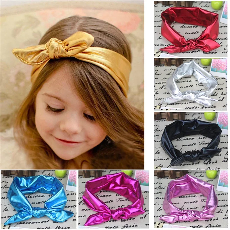 Ободок для волос с кроличьими ушами 7 шт. бантики ручной работы девочек