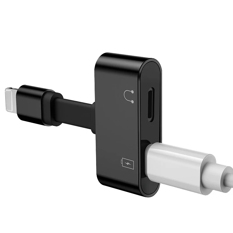 Suntaiho for lighting Adapter Headphone Adapter 2 in 1 for iPhone 7 8 Plus X Charger Splitter Adapter for lighting Dual 8pin