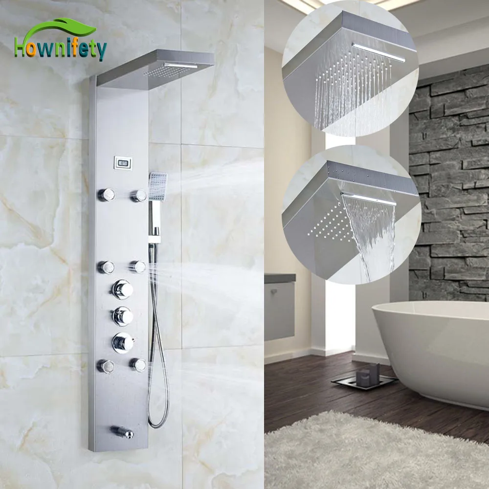 Buy Nickel Brushed Solid Brass Rainfall and Waterfall