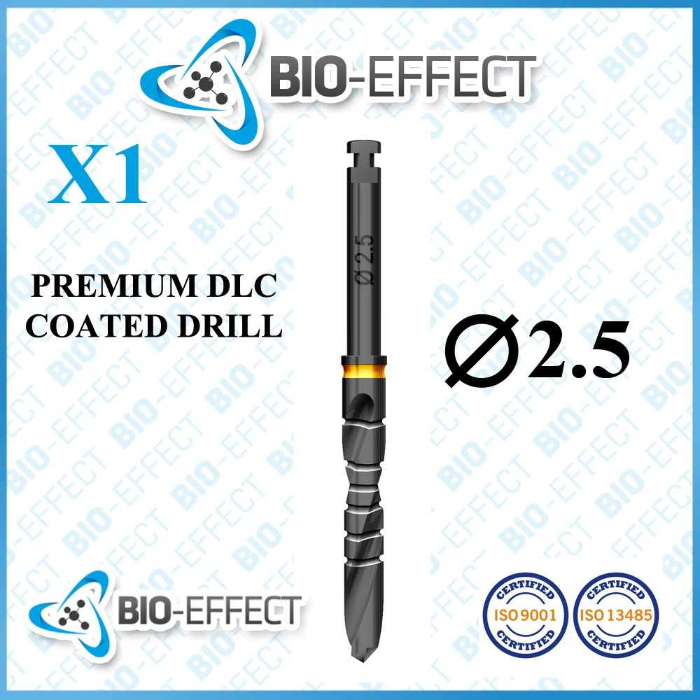 

Dental Implant Straight 2.5mm Diameter, External Irrigation DLC Coating,Top Quality Long Lasting Drill,Bio-Effect