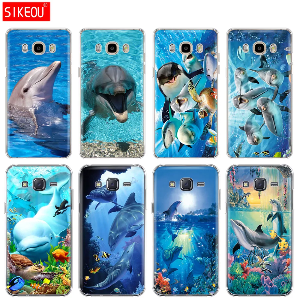Силиконовый чехол для телефона Samsung Galaxy J1 J2 J3 J5 J7 MINI 2016 2015 prime ocean dolphin Dance And прыжки |