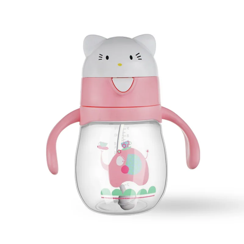 Baby Training Cups Kid Cute Water Feeding Handle Bottle BPA Free Toddler Sippy Leak-Proof Drinker Infant Learning Kettle MY0044 (1)