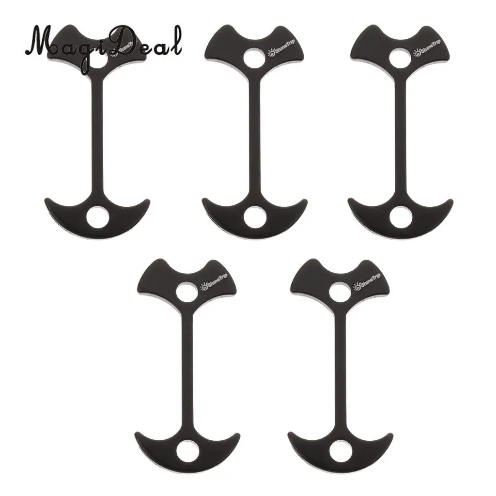 5pcs Alloy Tent Anchor Guy Line Runners Rope Nails Gallery Road Deck Awning