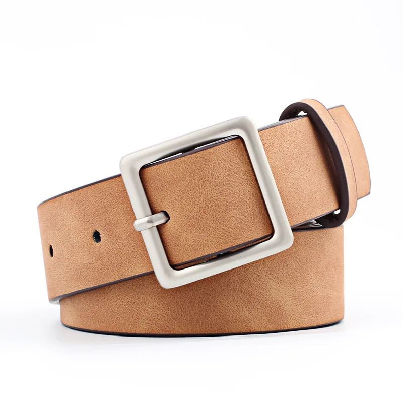 

2018 new minimalist Joker square buckle belt fashion belt