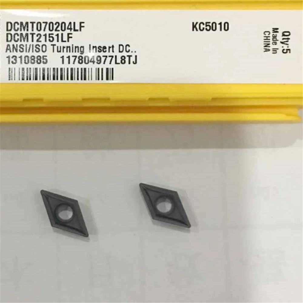 YZ66 5 шт. DCMT070204 LF KC5010 CNC карбидные вставки оригинальные|Токарный инструмент| |