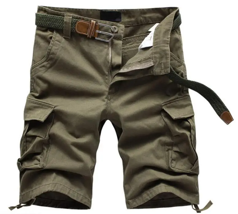 army yellow Clomplu Шорты Мужские Классные карго шорты Летняя мужская хлопковая одежда плюс размер 29-40 размер высокое качество армейский зеленый хаки черный - Цвет: army yellow