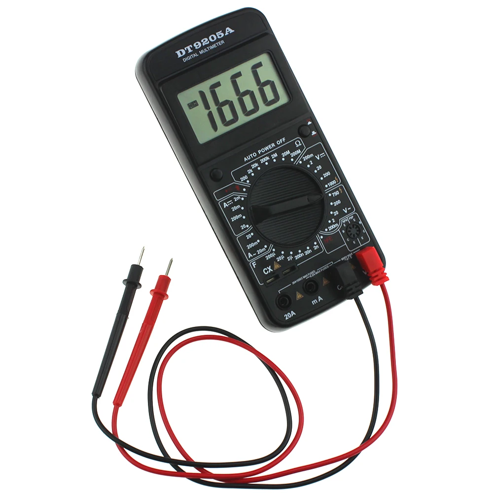 

Portable 9205A Digital Multimeter DC/AC Current Voltage Capacitance Resistance Voltmeter Ammeter Multi Tester LCD Display