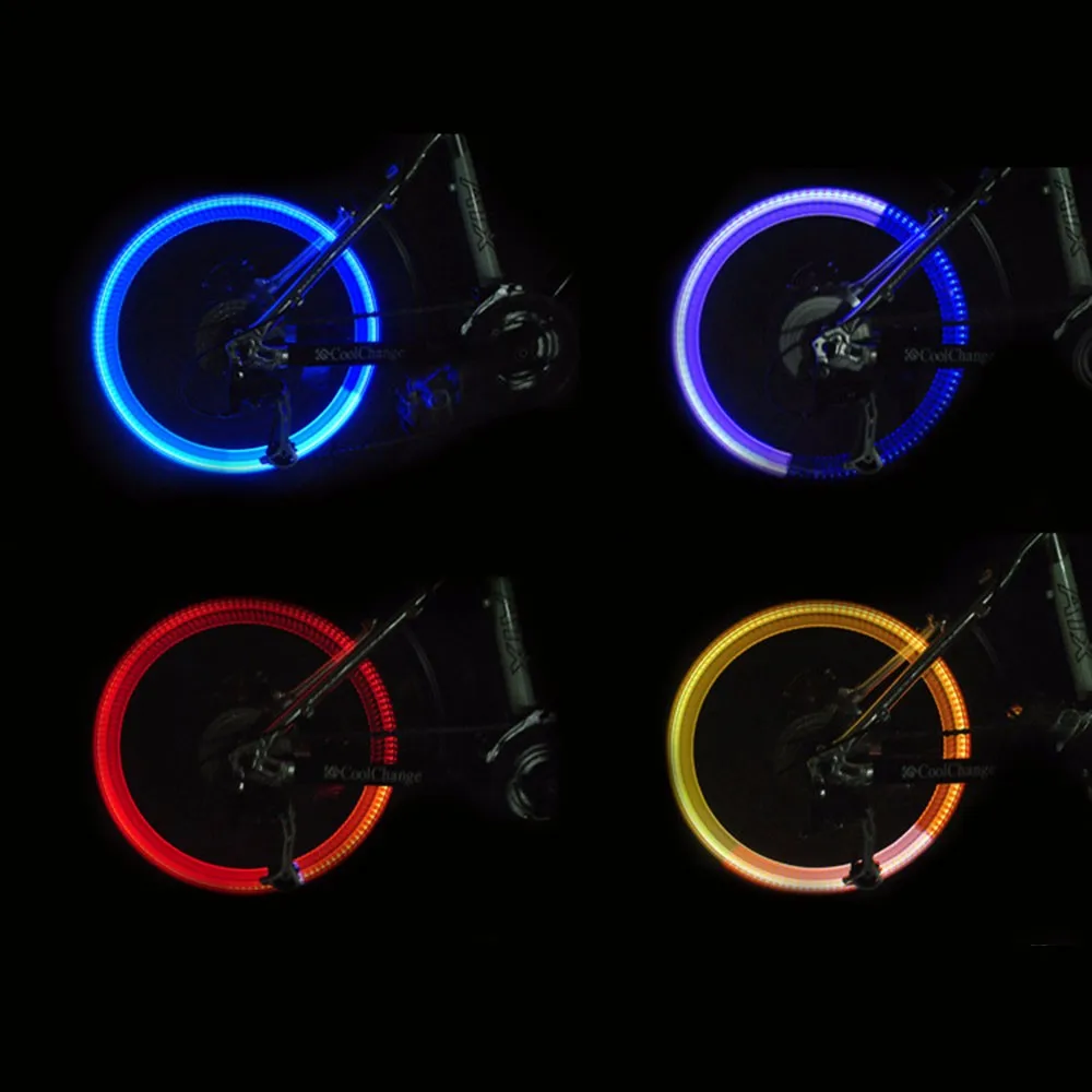 Светодиодный светильник-вспышка с колпачком на колесном клапане, светильник для велосипеда, горная дорога, велосипедный фонарь, светодиодный S шина, колпачок на клапане, s светильник со спицами на колесах