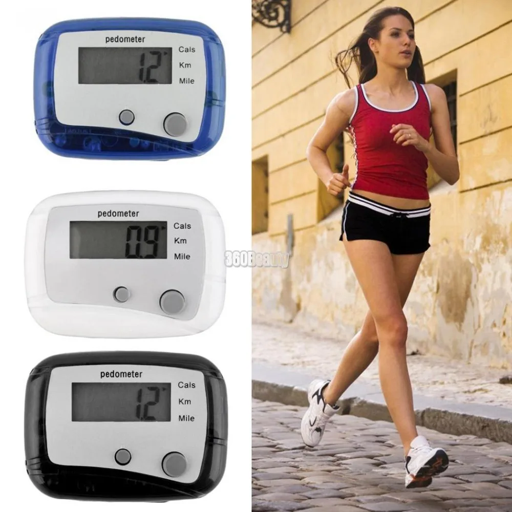 

New LCD Run Walking Distance Counter Step Pedometer Distance Counter Passometer ABS Gym Calorie Tracker for Outdoor Sports